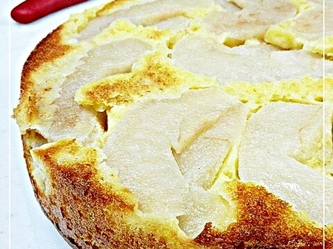 ホットケーキミックスで超簡単☆梨のケーキ♪